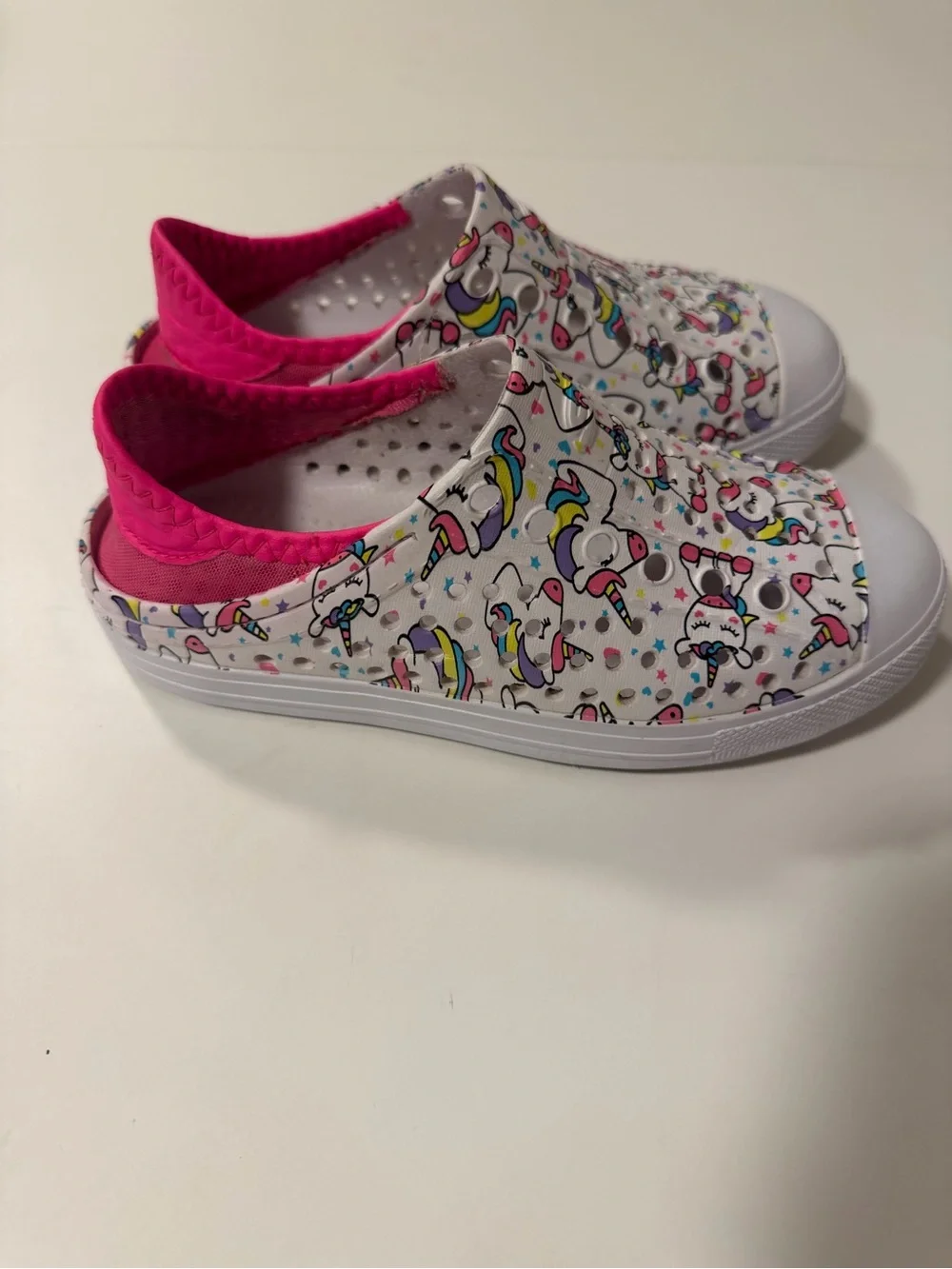 Skechers Foamies Guzman Steps Unicorn Girls Water Shoes Slip On - SZ 13